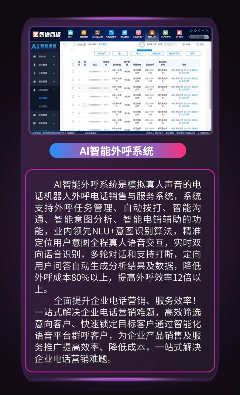 AI智能营销系统功能简介